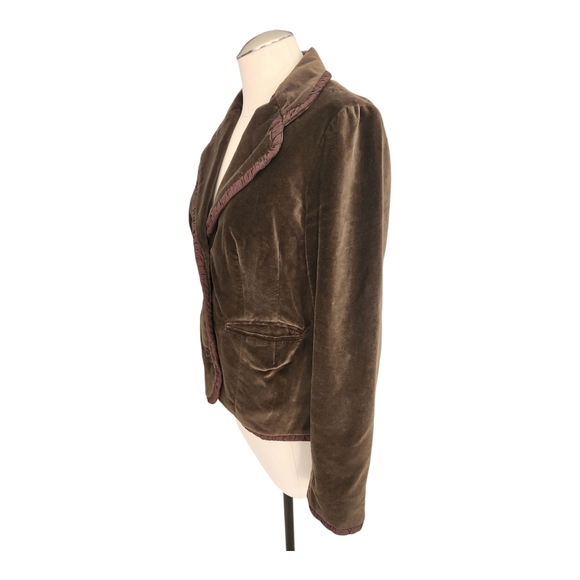 Boden Rosebury Brown Velvet Blazer | Size US 12 (Fits Small) - Picture 2 of 11